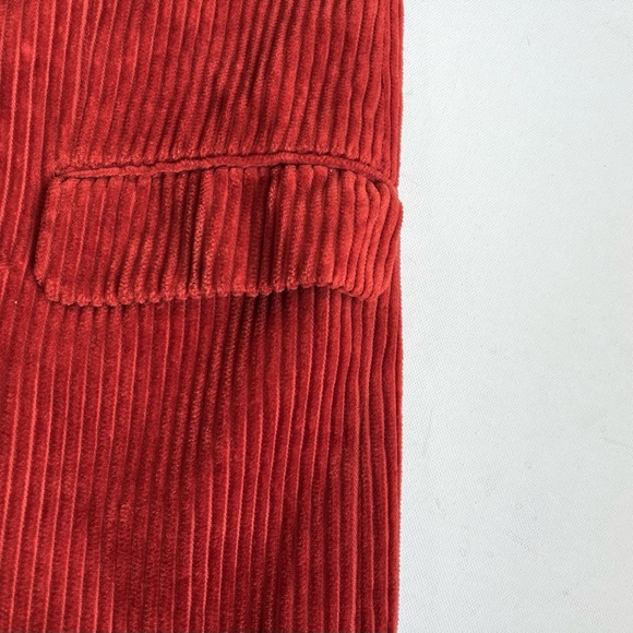 Zara Dark Orange Double Breasted Oversized Corduroy Blazer - Picture 5 of 6